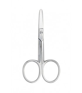 Locau 2090 Ciseaux ongles de bébé « LOCAU », 8 cm, courbes chromés.