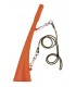 Manufacturer 2000.f Corne d'appel 25 cm, ABS orange fluo, 2 anneaux avec cordon.