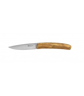 Maserin 3804 Couteau Champignon, lame acier 1.4116 à cran intérieur, manche 11 cm olivier.