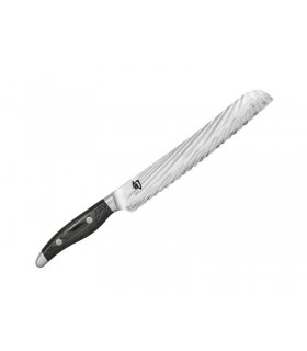 Kaï ndc.0705 Couteau à pain Sun nagare 23 cm Bois Pakka wood gris foncé tacheté