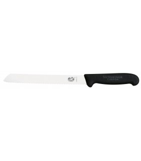 Victorinox 5.2533.21 Couteau à pain, lame à dents 21 cm inox, manche fibrox noir.