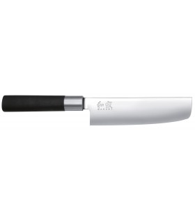 Kaï 6716.n Couteau Wasabi black nakiri, lame 16.5 cm, manche Polypropylène Noir