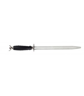 Fisher 472 Fusil de boucher « CLASSIC », mèche ovale 30 cm chrome dur, taillage fin, manche noir.