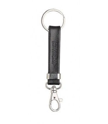 Victorinox 4.1853 Passant de ceinture cuir noir, avec mousqueton.