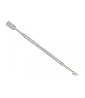Manufacturer 1605 Outil manucure double usage (repousse-chair largeur 8 mm, coupe cuticules), 13,5 cm, inox.