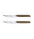 Victorinox 6.9000.12g Set de 2 couteaux steak Swiss Modern, lame lisse 12 cm, manche noyer. Présentation en boîte cadeau.