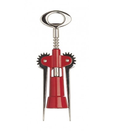 Ghidini 45.20 Tire-bouchon, 2 leviers « TAVERNELLO » rouge, en coffret cadeau